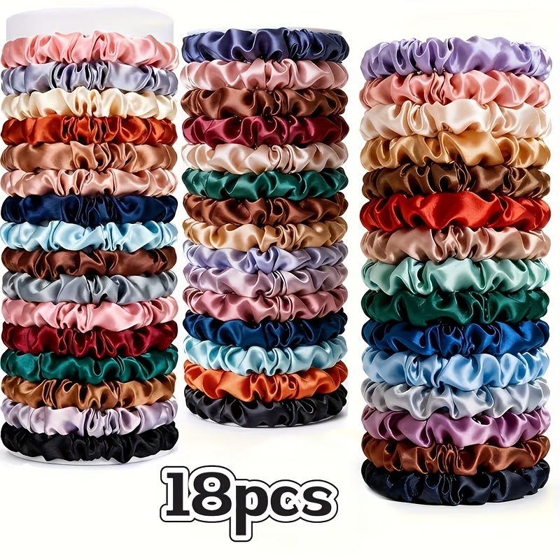 E-shop 9er/18er Set Haargummis ohne Beschädigung für Frauen – Verschiedene Farben für Blondes, Braunes Rotes Haar | Bohemian/Minimalistischer Stil