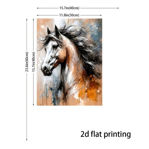 pintura 2d, 1 , vintage - de em tela com moldura de madeira, adequado para decoração de casa, presente equestre, presente de feriado, pintura de para decoração de escritório