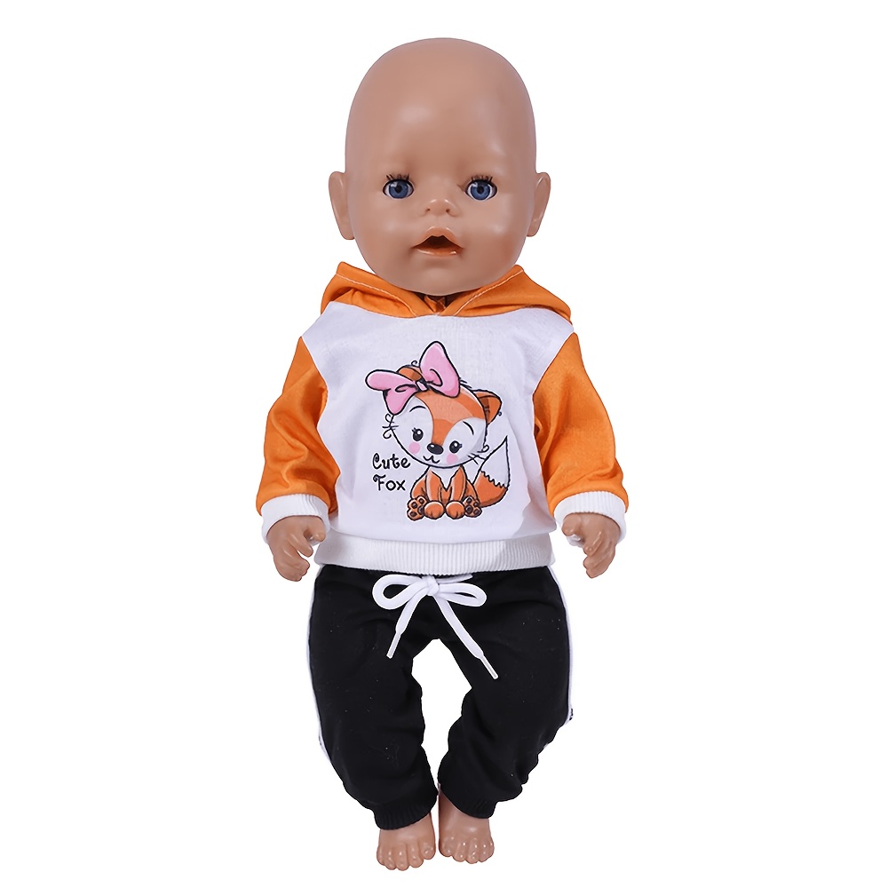 Image of A Set Of 2 Beautifully Designed Outfits Featuring Animal Prints, Ideal For Newborn Dolls And Baby Dolls Measuring 14-18 Inches Or 36-. An Gift For The (doll Not Included)