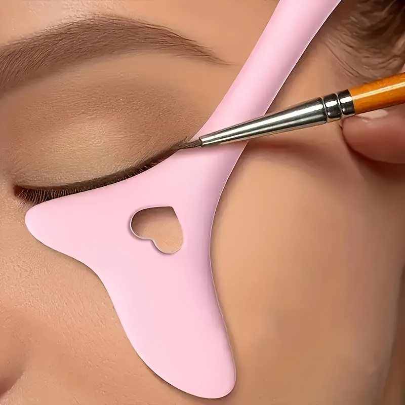 Eyeliner-Schablonen-Set Aus Silikon – 2 Stück, Mit Edelstahlgriff, Für Präzise Make-up-Linien & Pflege