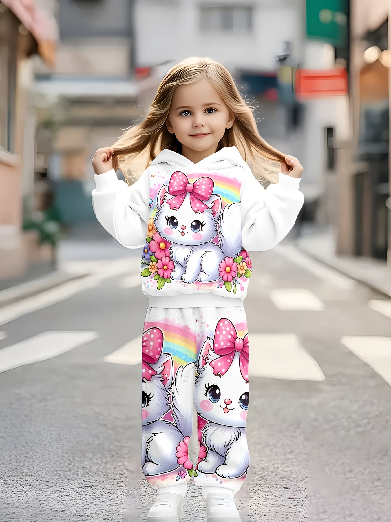 Leuke set voor meisjes met capuchon