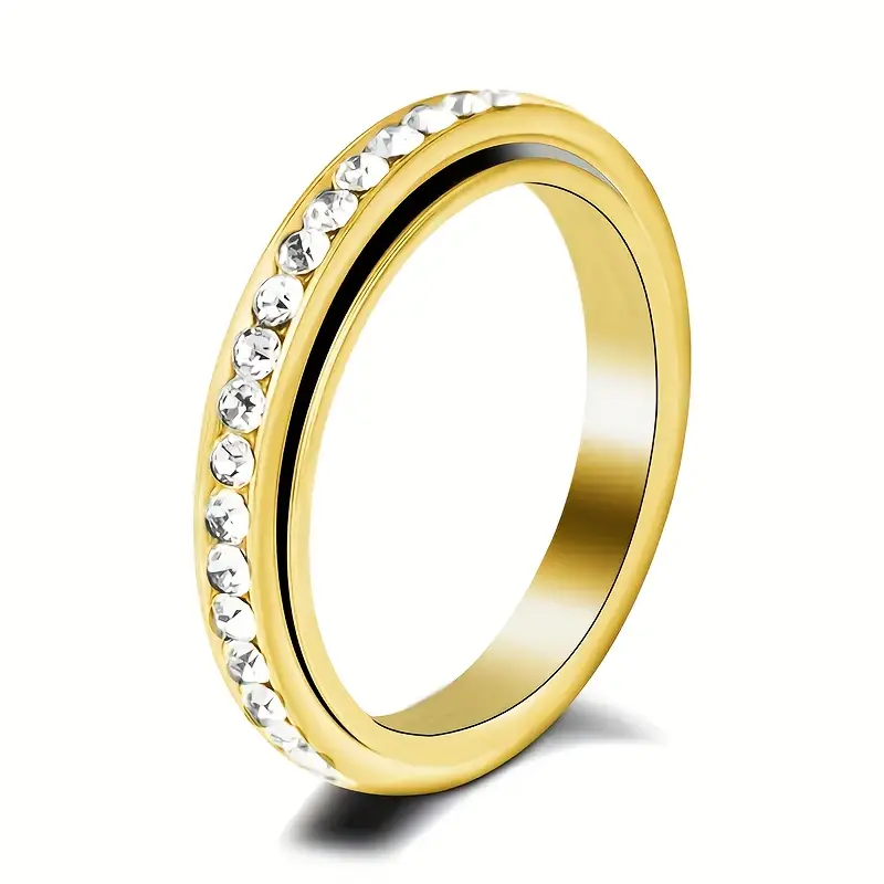 5pcs/set women s fashionable decompression rotating stainless steel ring, rotatable, decompression, meditation ring, suitable for daily wear, banquets, parties, festivals, birthdays, weddings, anniversaries, gifts, souvenirs, z modern t, r jewelry rotary couple wedding bound eng ring suit, banquets decoration, parties accessory, colless, board near gene ring for , gift for occasions Product details 1