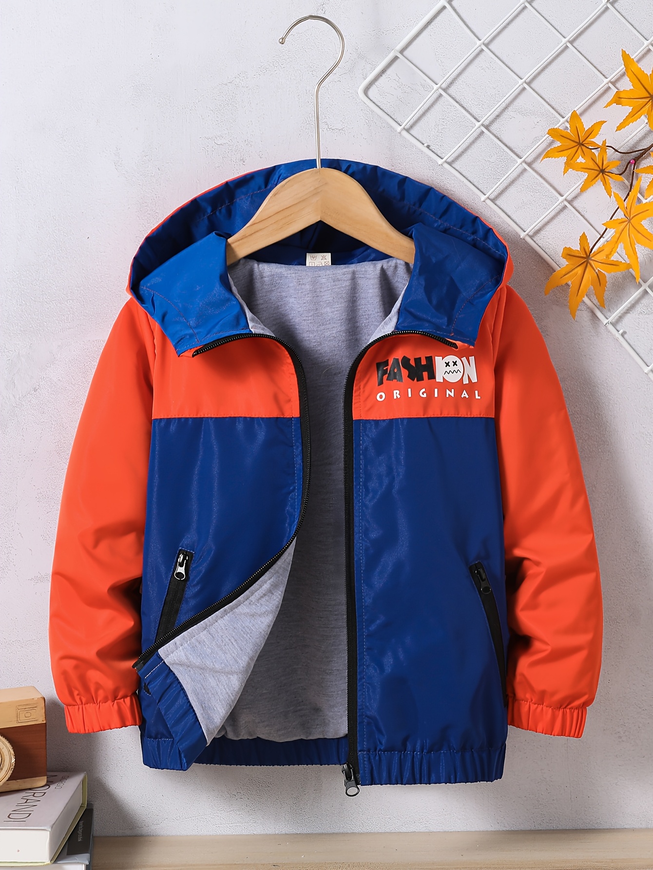 boys' windproof jacket full zip closure lightweight Temu Australia