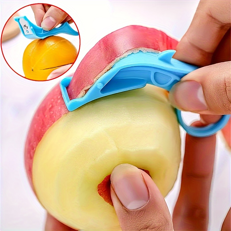 

3pcs Portable Peeler Tool For Peeling Fruit, Pear, , Dormitory Peeler, Kitchen Multifunctional; Lazy Peeler