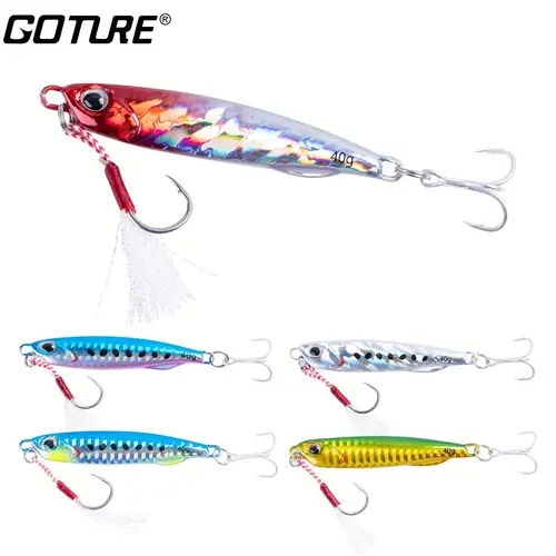 5pcs fishing jigs jigging lure lead vertical jig saltwater artificial bait boat fishing lure