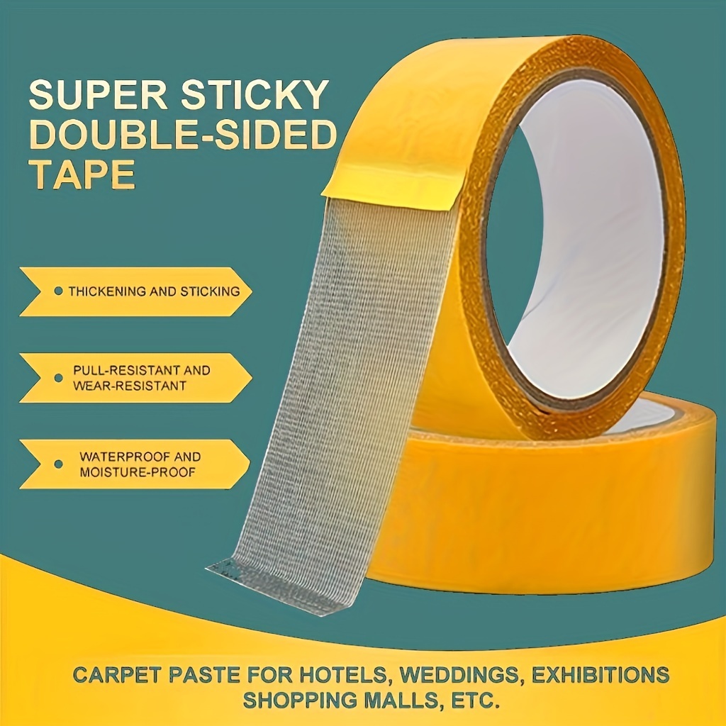 5-meter Roll Of Double-sided Mesh Fabric Tape, Double-sided Mesh Fiber Tape, Ultra-strong Adhesive Mesh Double-sided Tape, Suitable For Picture Frame Fixing, Floor Stickers, And Craft Projects