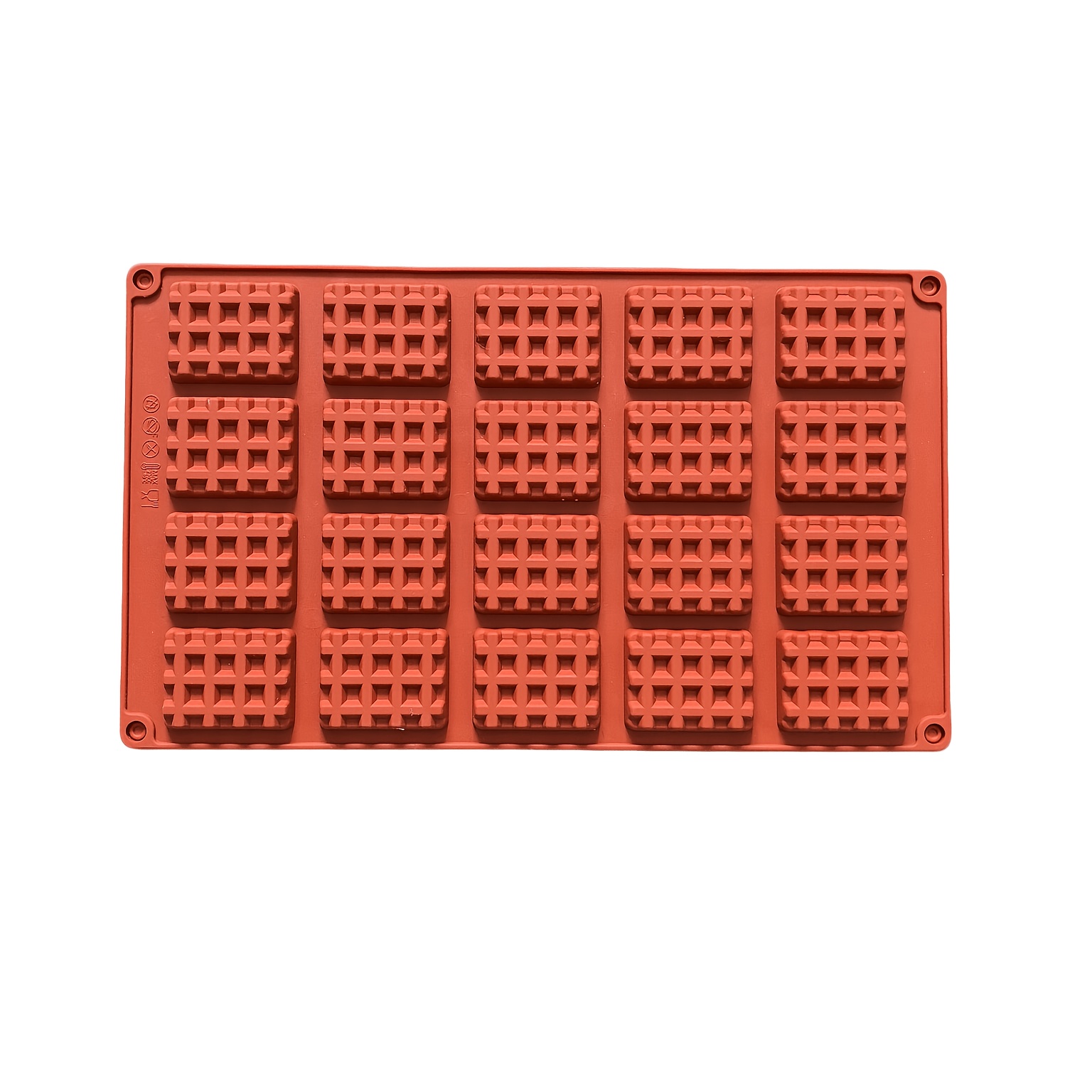 TEMU 1pc Mini Waffle Square Chocolate Silicone Mold, Diy Ice Cube Cookie Pudding Dessert Mold, Cake Decorating Baking Mold
