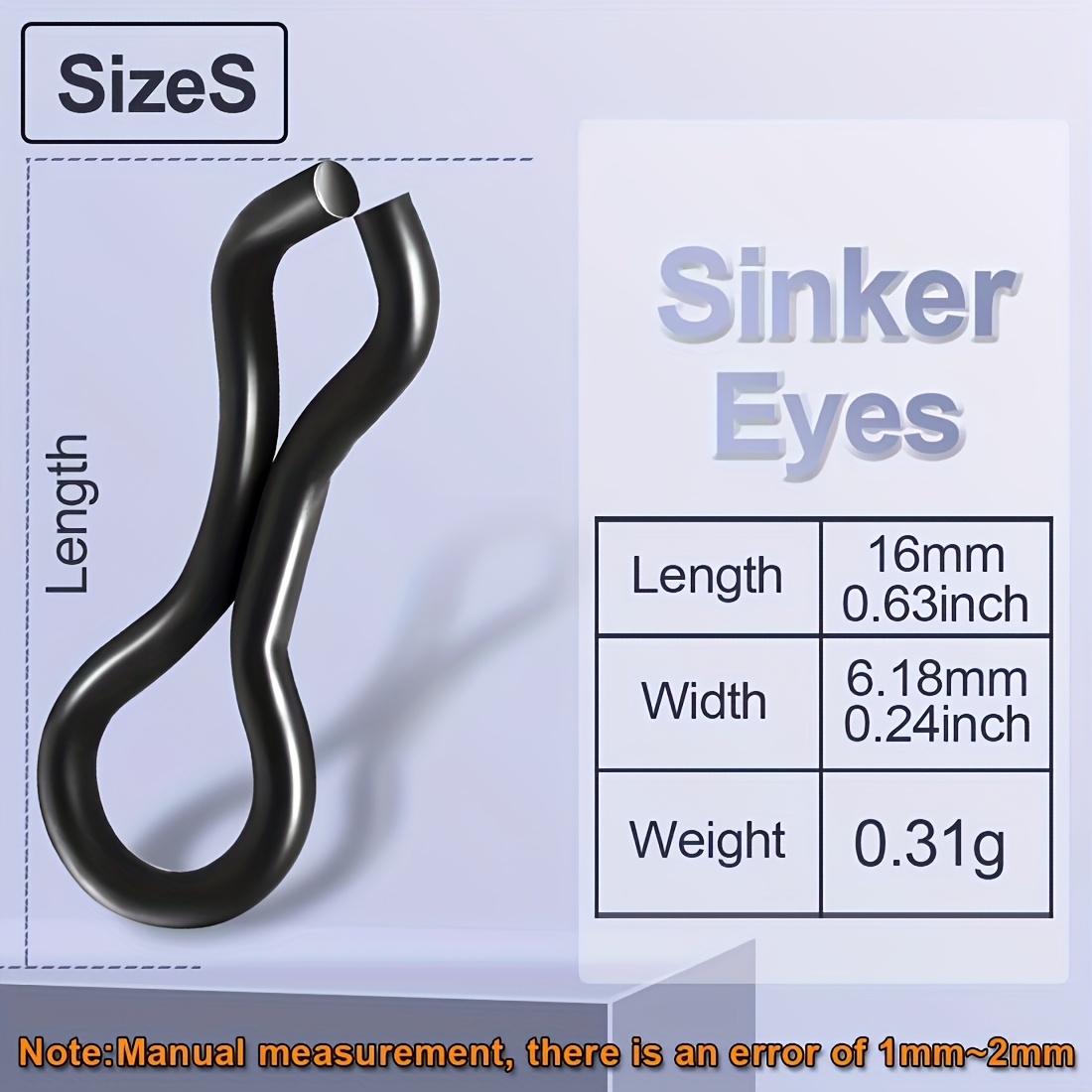 Fishtrip 100pcs Sinker Eyes Fishing Safety Eye Stainless Saltwater Fishing For Weight Mold Make