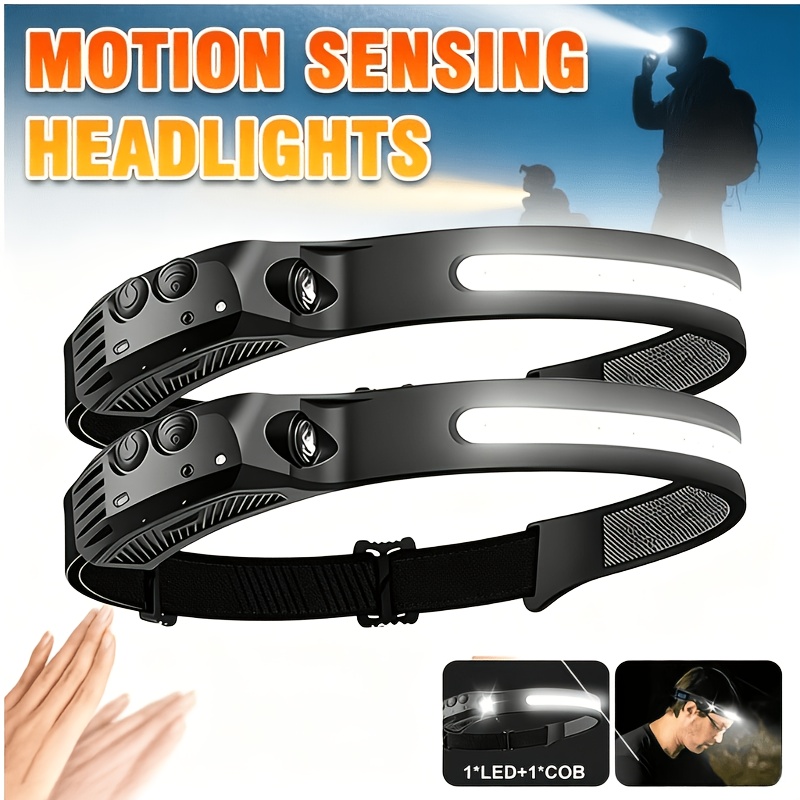 USB Rechargeable COB Headlamp with Adjustable Lighting Modes