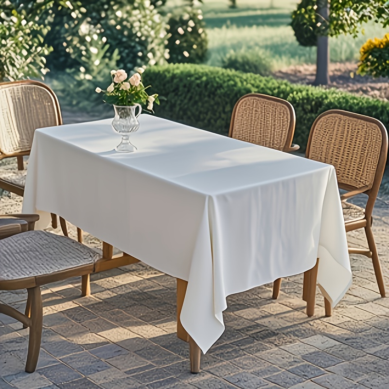 TEMU 4pcs Set Of Thick And Durable Disposable Plastic Tablecloths, 137.16cm X 182.88cm. Suitable For Wedding Decorations, Summer Decorations, Outdoor