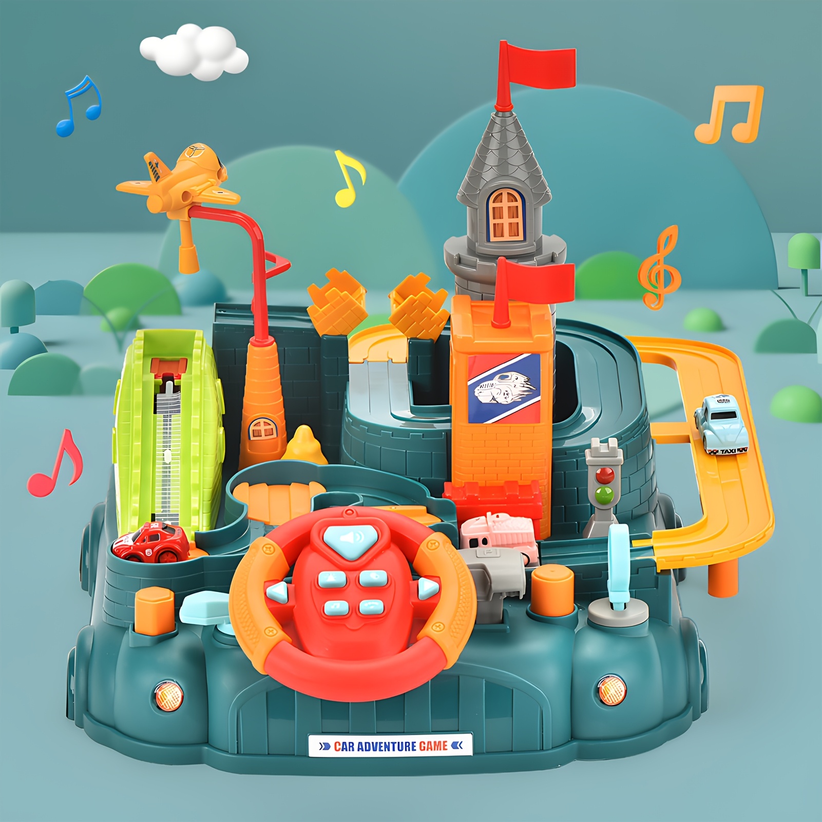 Kids Race Tracks Toys for Toddlers Boys, Car Adventure Toy for Age 3 4 5 6 7 Years Old Kids, Puzzle Rail Car, City Magnet Playsets, Preschool Educational Car Games, Ideal Christmas/Birthday Gifts Toys