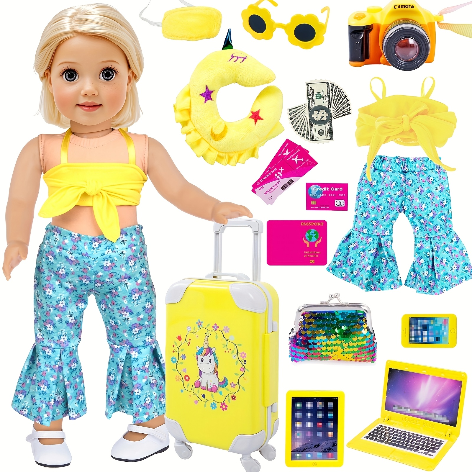 sin muñeca) ropa muñecas 18 pulgadas estuche accesorios Temu - Main Image