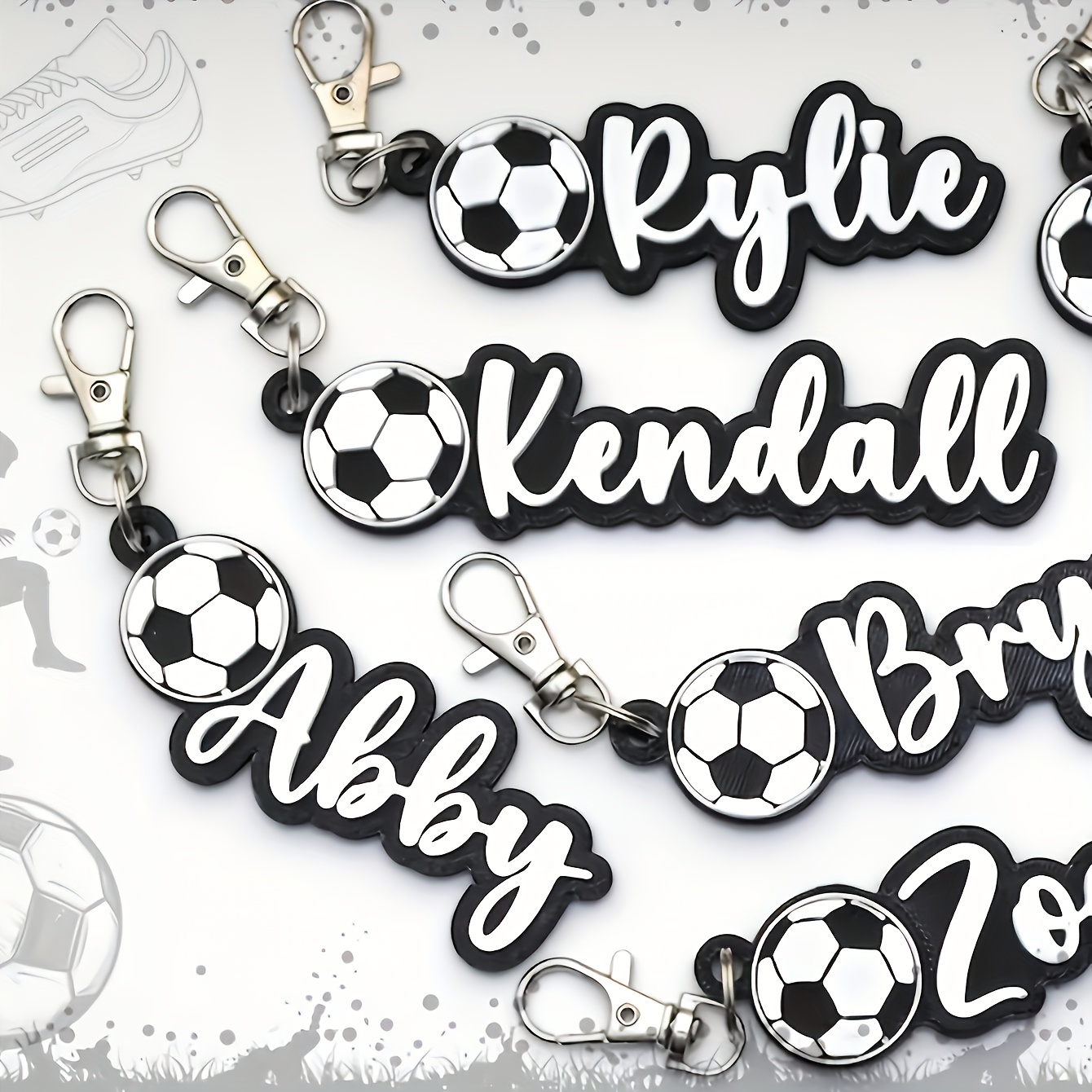 E-shop Personalisierter Fußball-Schlüsselanhänger – Personalisiertes Acryl-Namensschild mit Teamfarben | Perfektes Geschenk für Spieler & Trainer |