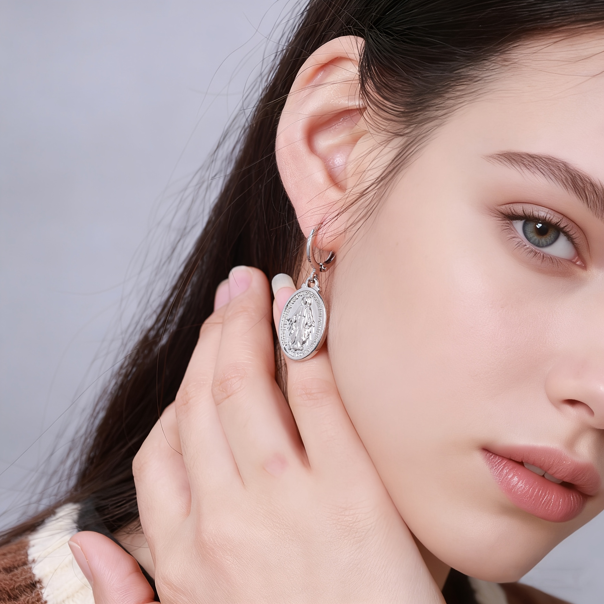 Women's 925 Silver Maria Stud Earrings, High-End Luxury