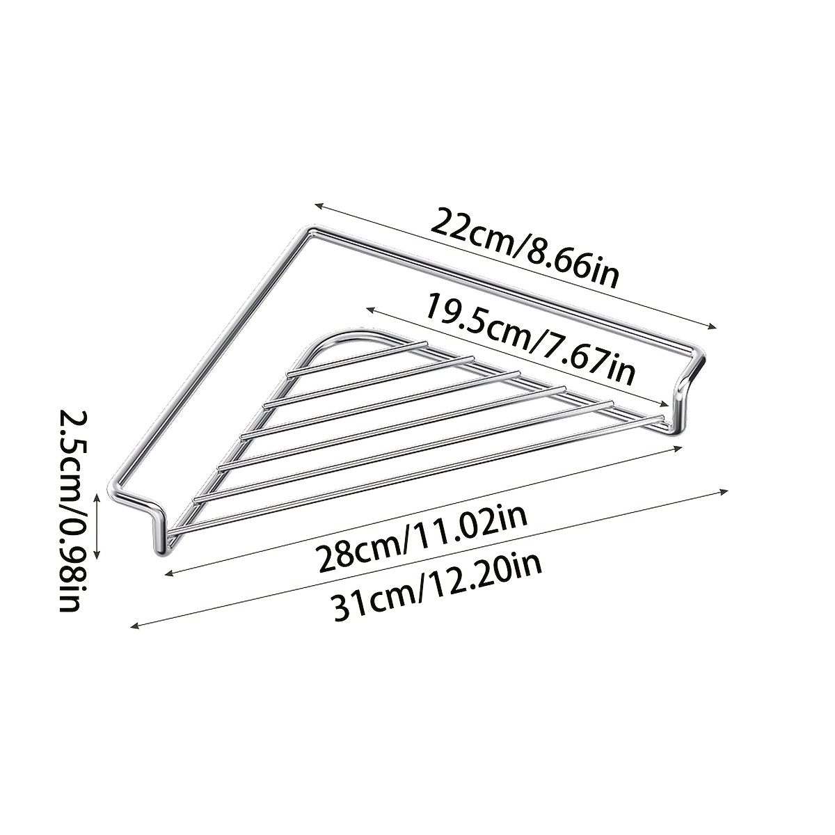 TEMU Stainless Steel Drain Rack, Multi-functional Drying Holder For Sponges, Dish Brushes, Bowls And Cleaning Cloths. Hollow Draining Structure Lets