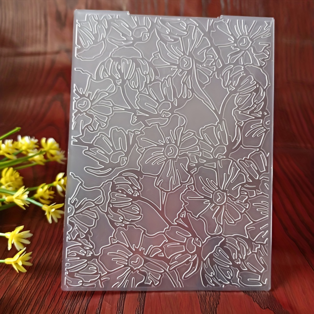 

Pvc Embossing Folder For Card Making, Scrapbooking, And Paper Crafts - Flower Design 2d/3d Embossed Template For Diy Album Stamp Decor And Embossing Machines