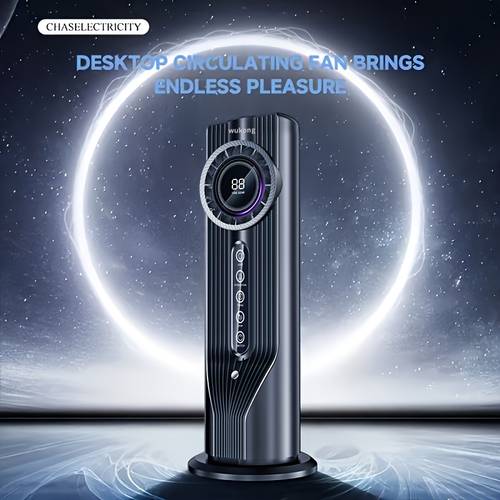 portable air conditioner cooler and humidifier with usb port for instant use led display powerful airflow six adjustable fan timer function suitable for living room study kitchen and perfect as a holiday gift