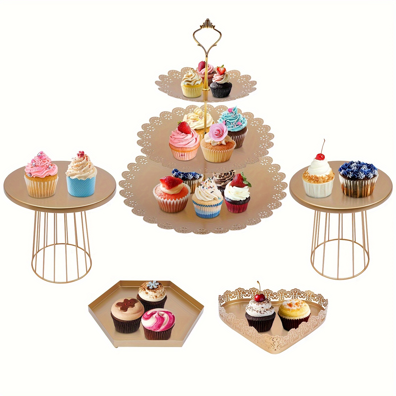 Cupcake popular stand with 6 piece plates