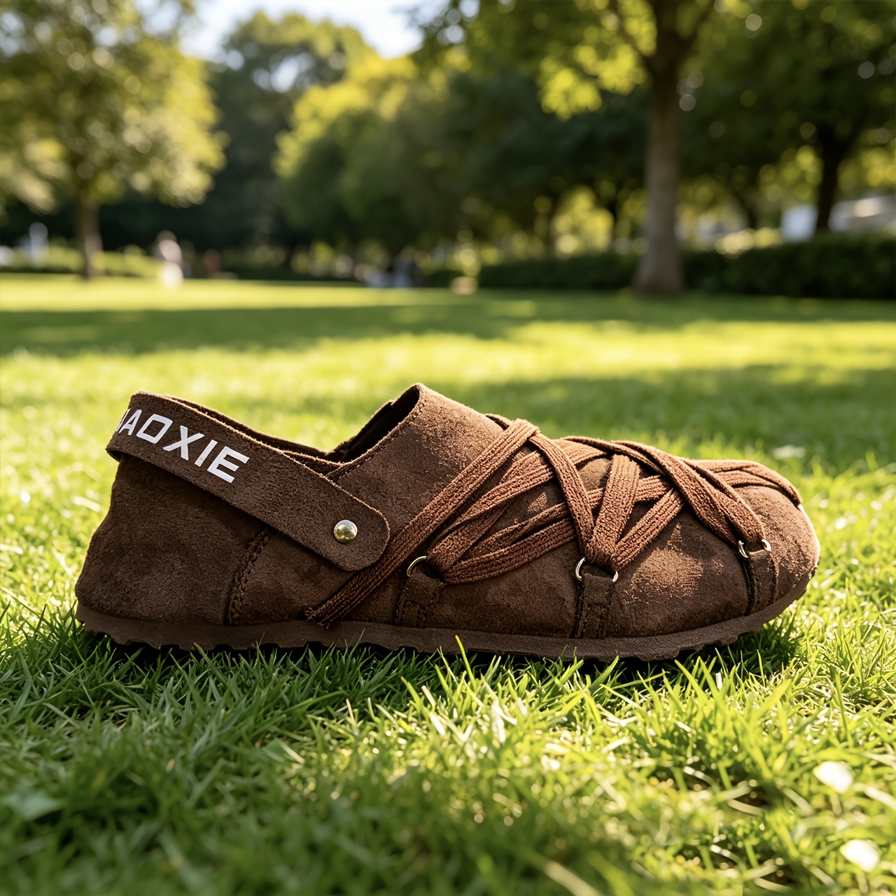 mens casual sneakers niche design woven loafers mens vintage