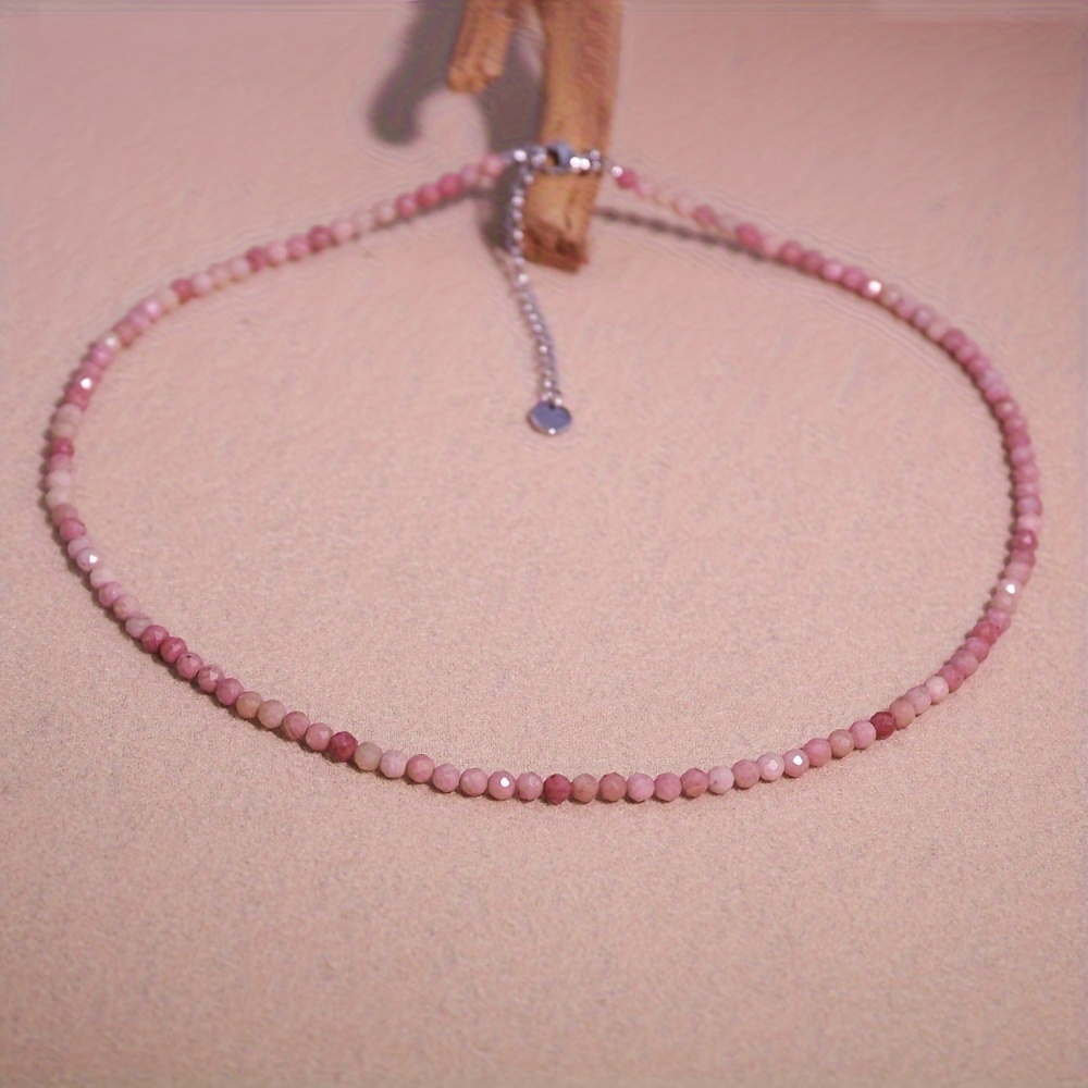 Image of 1 Pc Bohemian Minimalist Natural Stone Hand-beaded Necklace