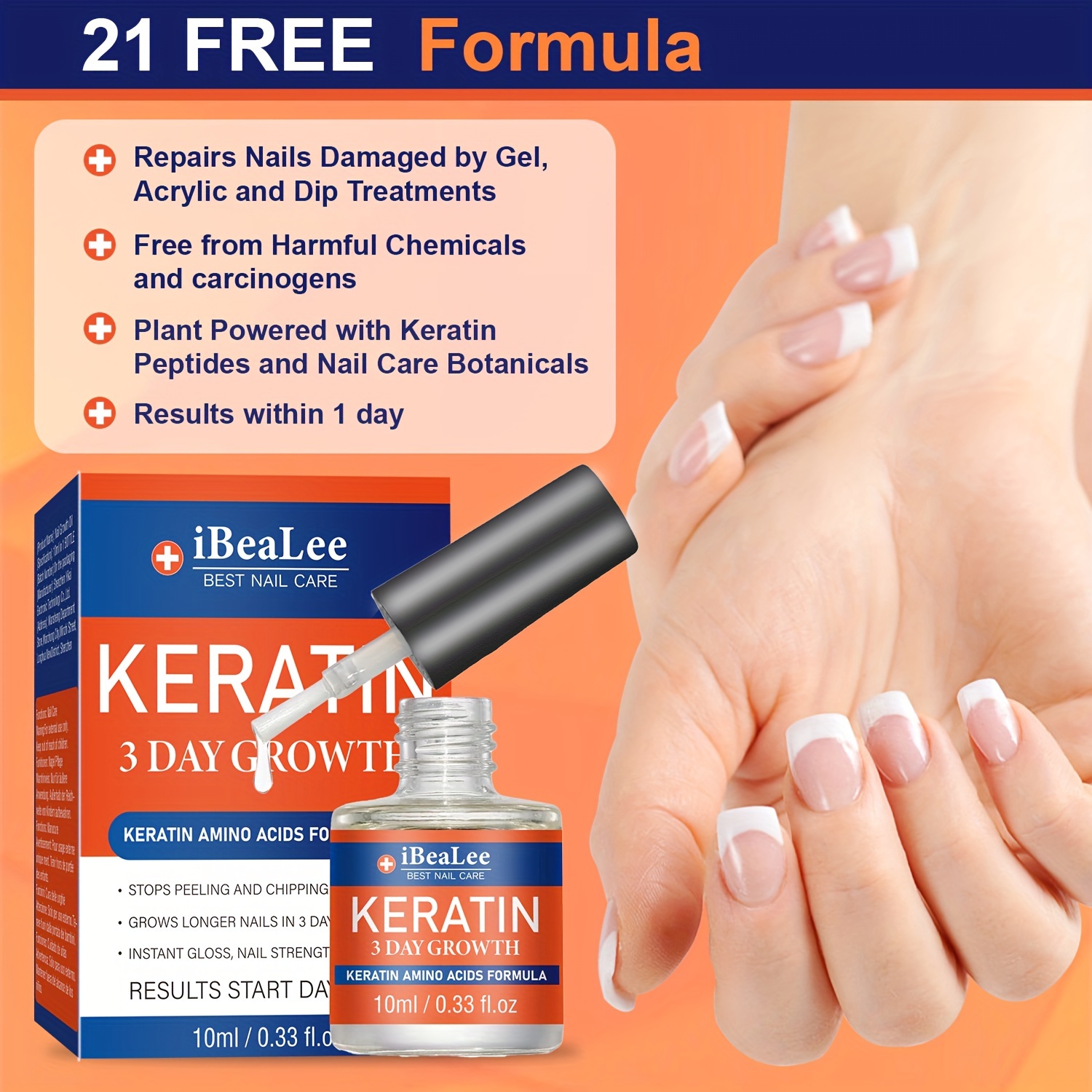 Nail Strengthening Oil, Nail Growth Enhancer, Quick 3day Repair