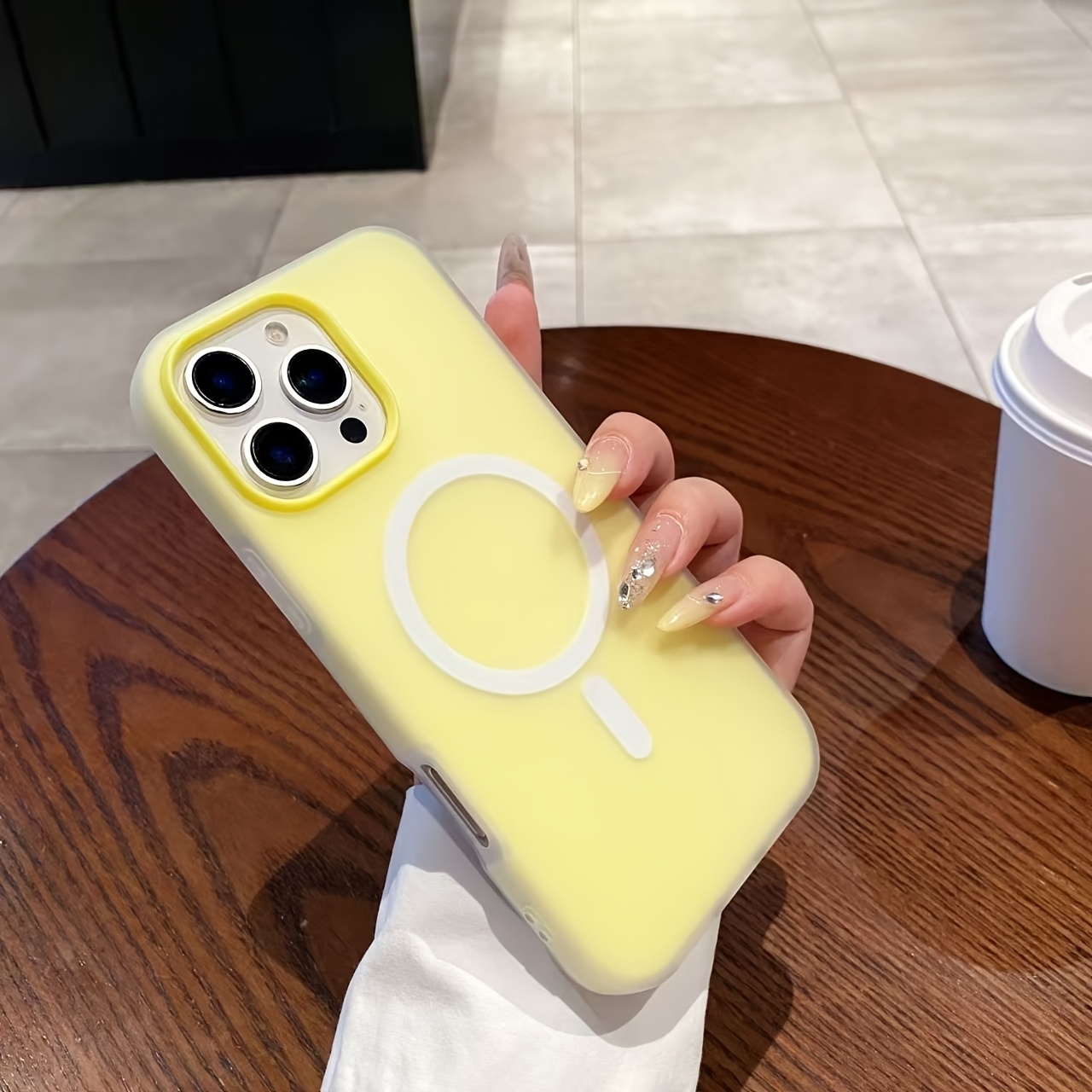 TEMU Чохол для телефону - Модний чохол 2-в-1 для iPhone 17 Pro - Макарон фіолетовий магнітний чохол з текстурою желейного гелю, повна сумісність з