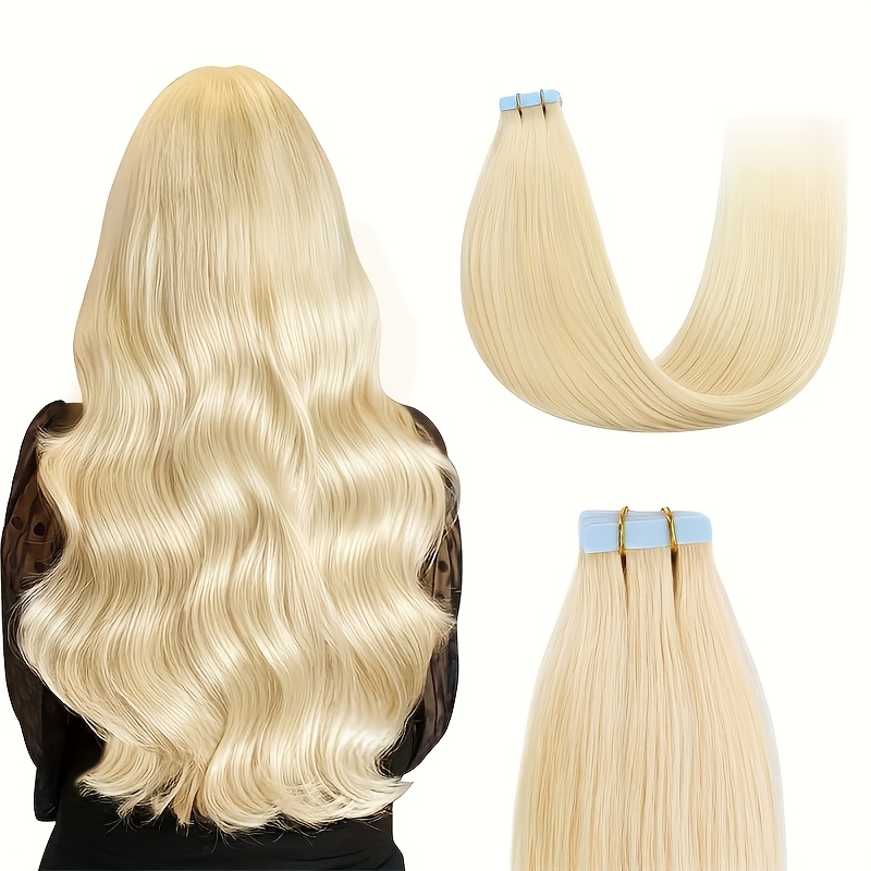 E-shop 10 Stück Haarverlängerungen Echthaar Unsichtbar Glatt Dick Extensions Echthaar