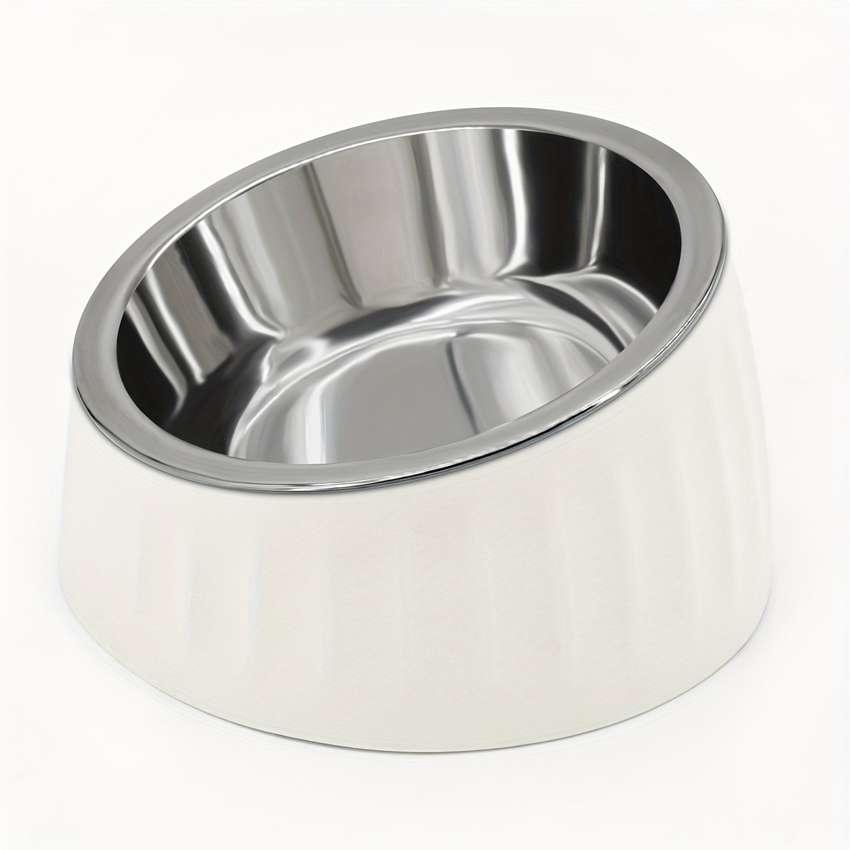 TEMU A Colorful And Fashionable Neck-protecting Pet Bowl, Feeding And Watering Stainless Steel Large-capacity Dog Bowl With Non-slip Bottom