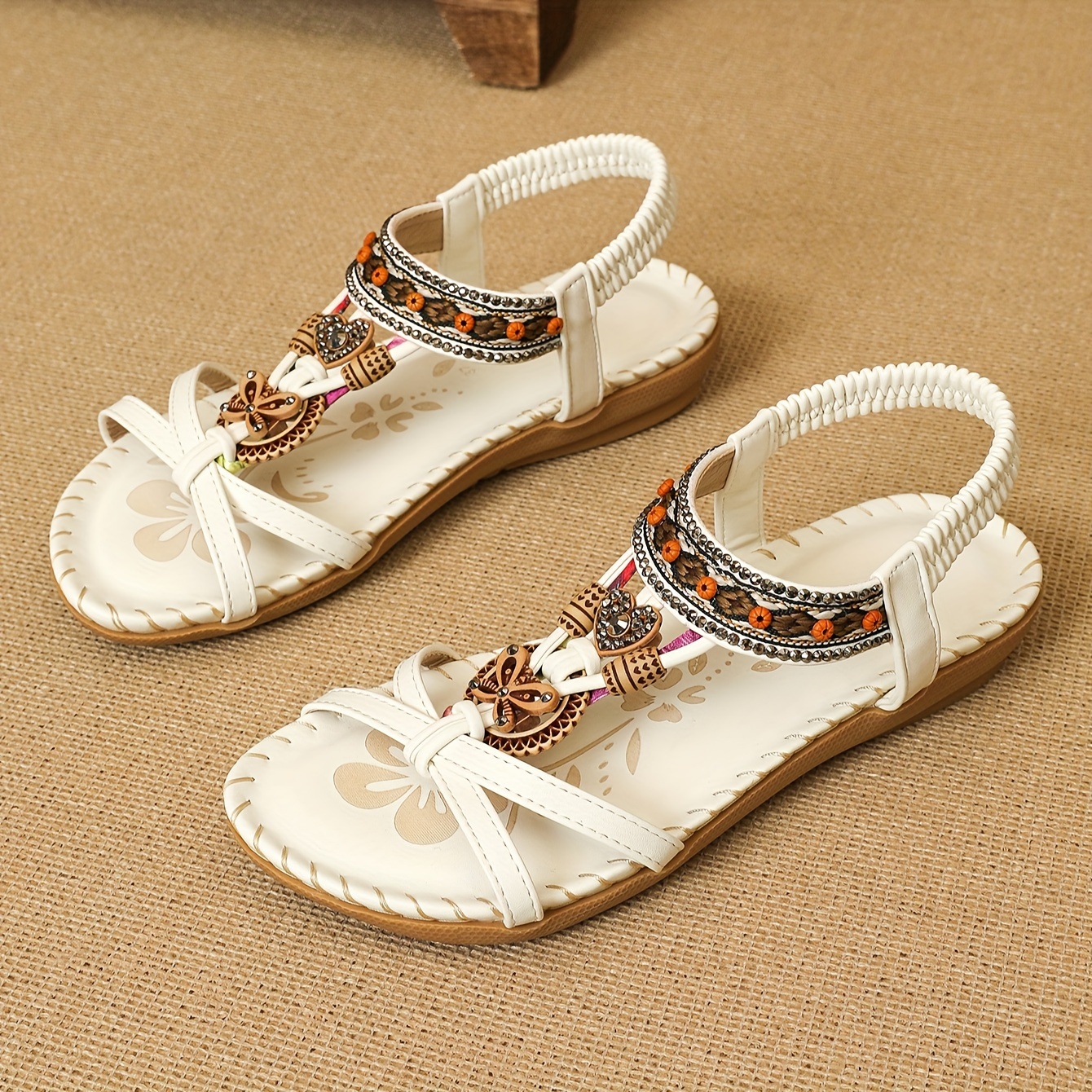 women s flat sandals boho style open Temu United Kingdom