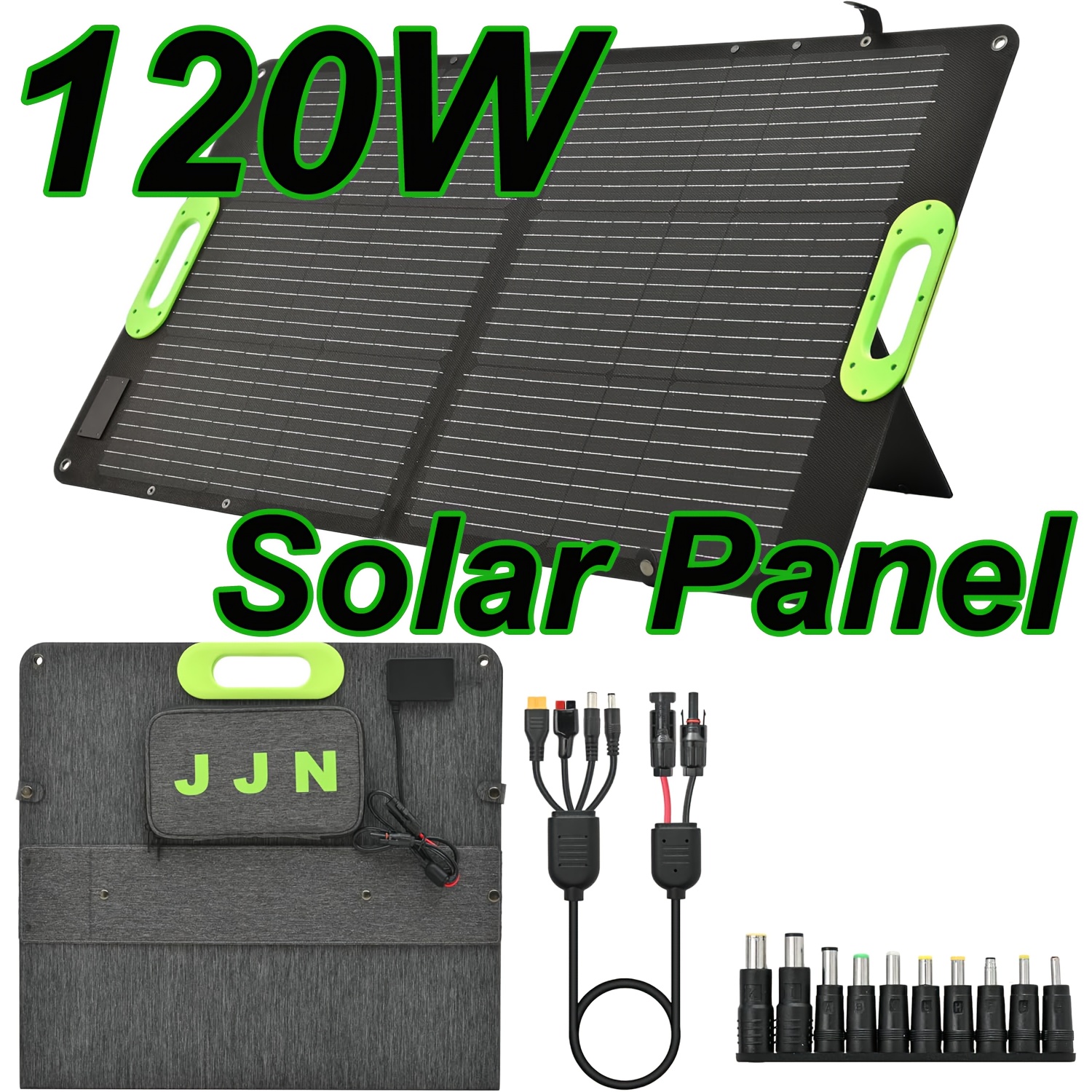 120w high-  foldable solar panel with fast charging & high conversion rate, portable power station for camping, hiking, emergency backup - lightweight & stable with  , usb/ /ac outlets, compatible with smartphones, laptops, tablets, tvs, lights, refrigerators, portable solar panels for camping, solar panel with built in battery,  , portable power station with solar panel, camping solar panel Product details 0