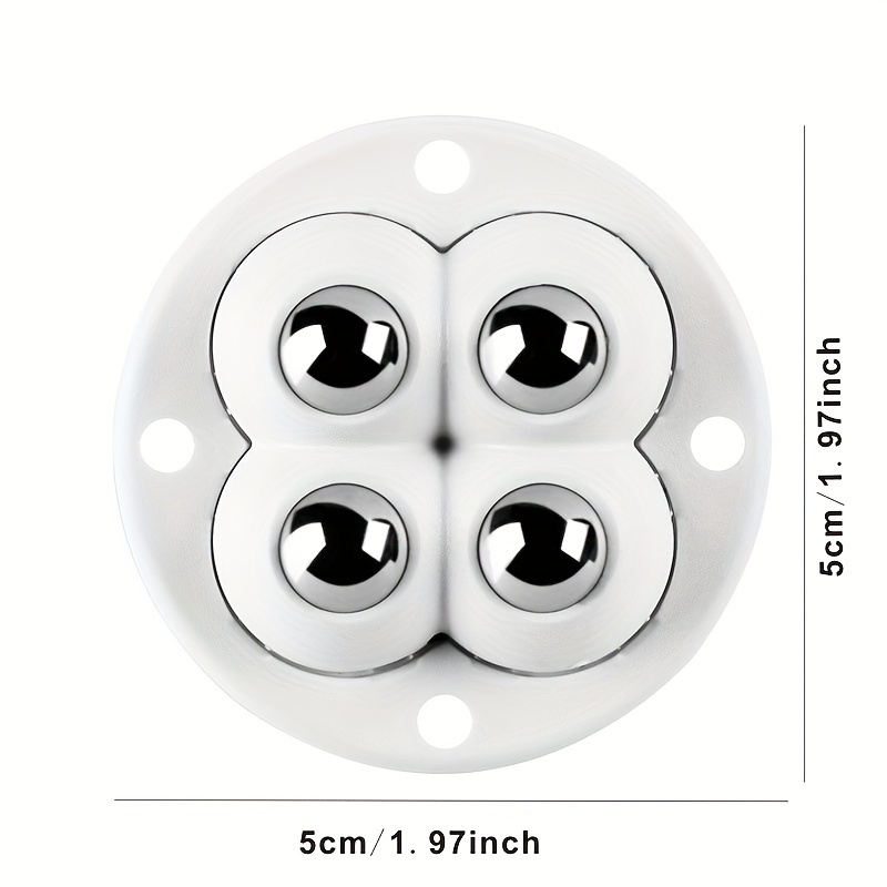 Juego De 4 Ruedas Pequeñas De Acero Con Bola De Acero, Versátiles Para Electrodomésticos  Pequeños, Ruedas Giratorias De 360 Grados, Mini Polea De Acero Inoxidable  Para Cajas De Muebles, Utilizadas En Cajas