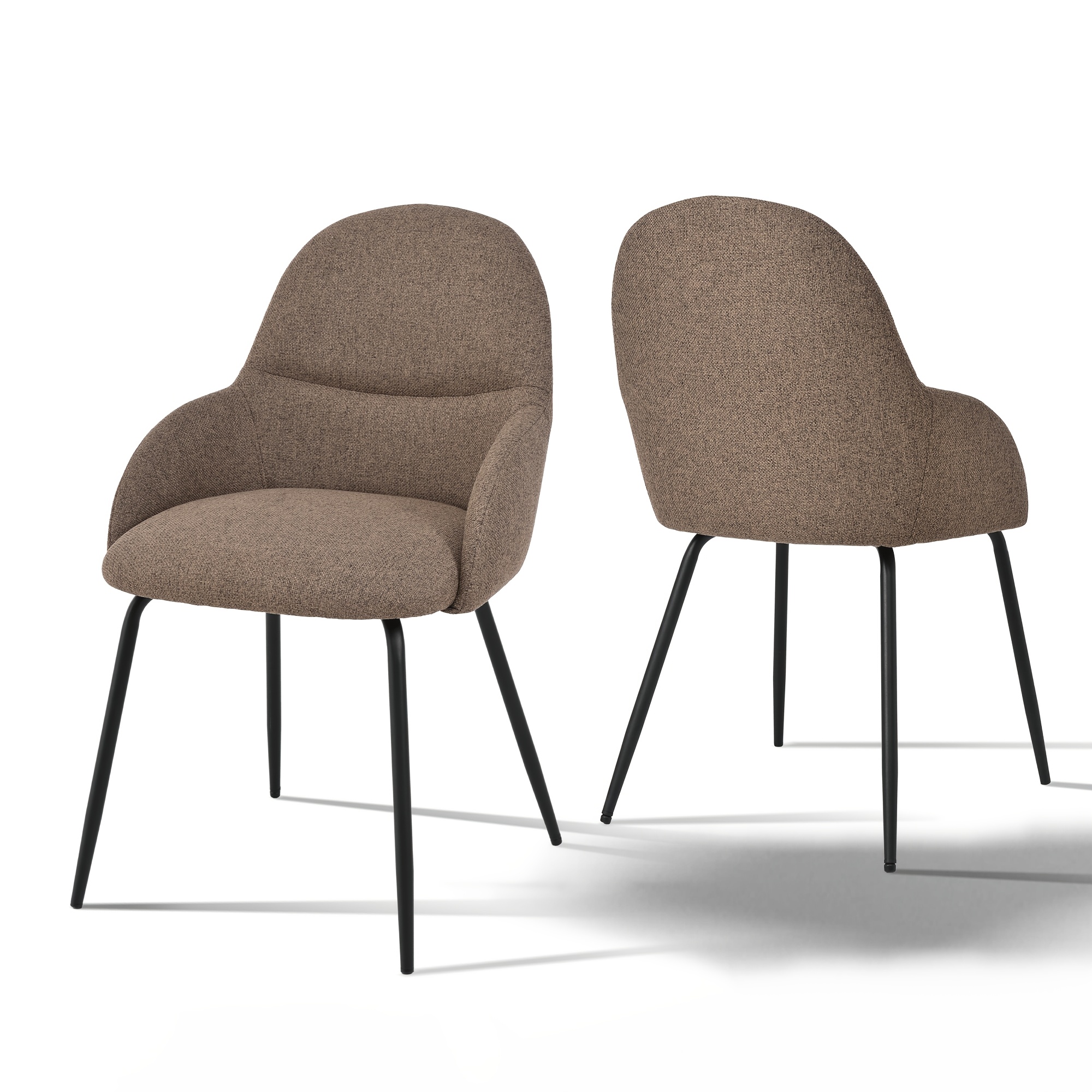 TEMU Set mit 2/4/6 - Minimalistische Esszimmerstühle im skandinavischen Stil, mit optimaler Rückenstütze und stabilem Holzfuß