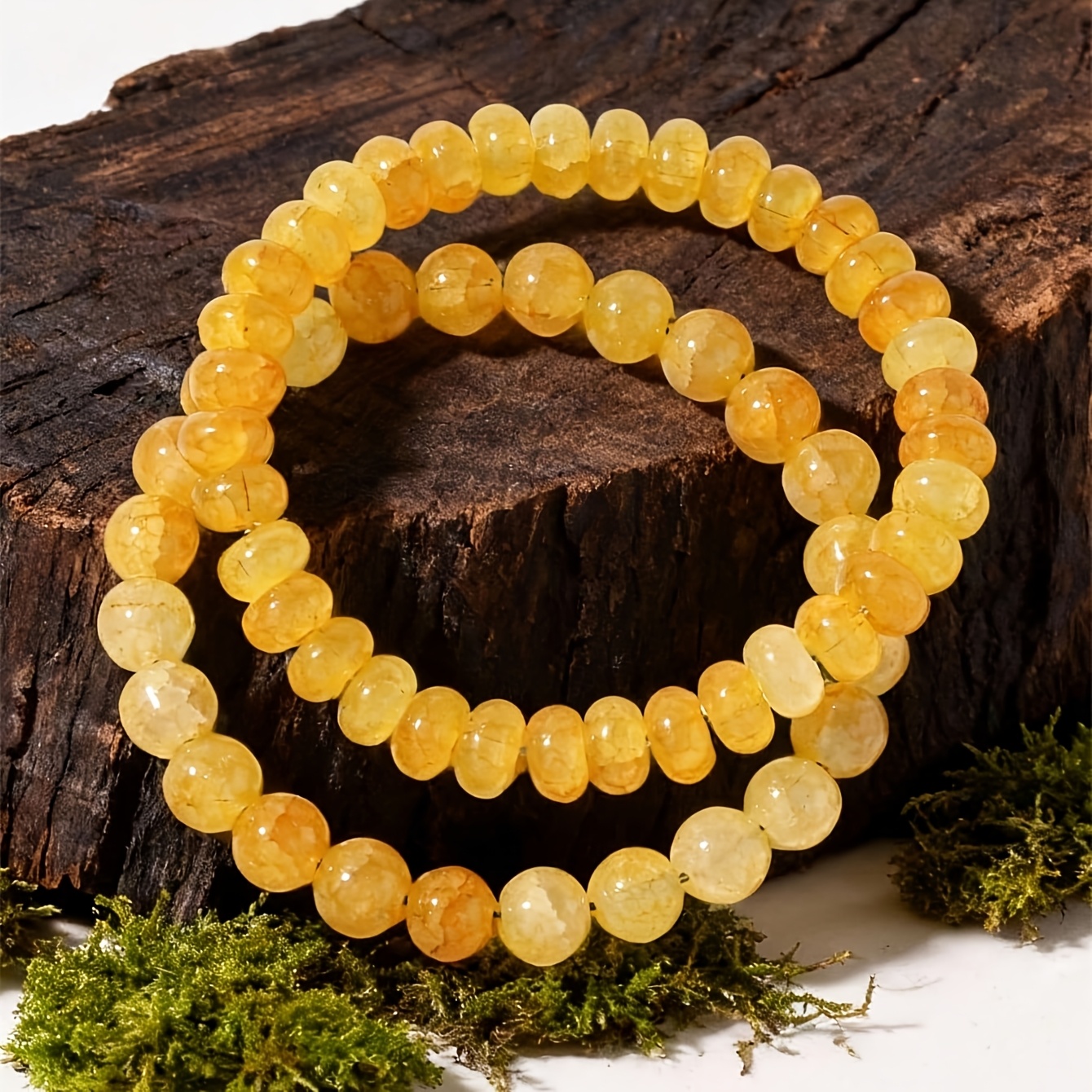 TEMU Bracelet en quartz citrine haute pureté, bracelet pour et , accessoire de port
