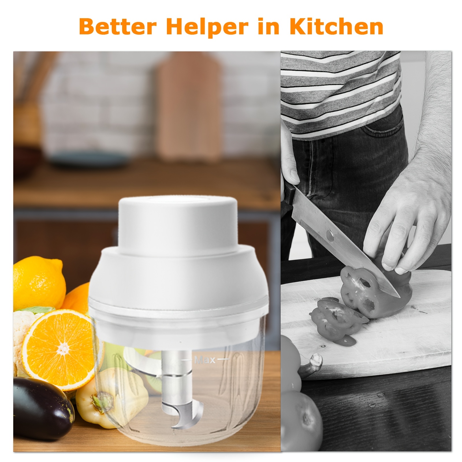 electric vegetable chopper mini food processor 1 cup meat grinder small food chopper with 3 stainless blades 45 watts for garlic onion pepper dicing mincing and puree portable and compact size suitable for outdoor camping and rv travel Product details 3