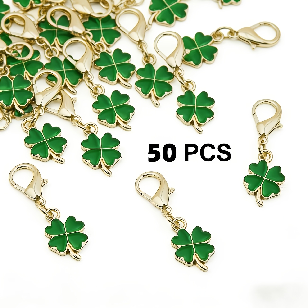 TEMU 50pcs Clover Keychains, Valentine's Day Gift, Mother's Day Present, Easter, 's Day, Small Gift For Colleagues , Birthday Exquisite Gift,