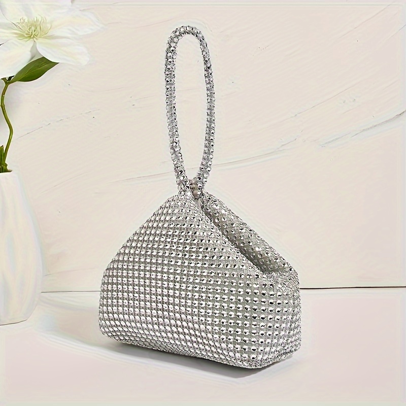 TEMU Evening Purse, With Lightweight For Parties, Weddings, And (6.5''x 5.1'')