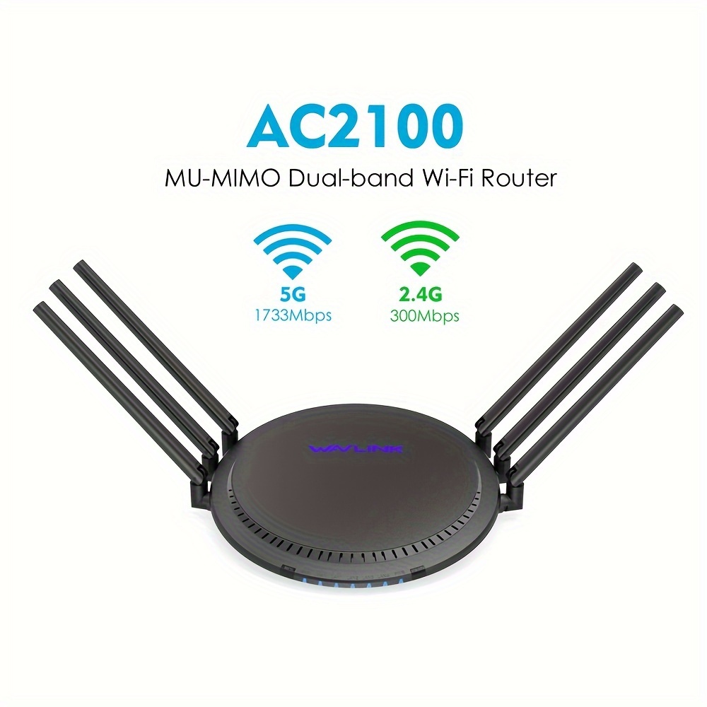 

Wavlink Ac2100 Wifi Router Dual Band Wireless Internet Router, 5 X 10/100/1000mbps Gigabit Ethernet Ports, Usb 3.0 Port, Supports Guest Wifi, Access Point Mode, Ipv4 And Parental Controls