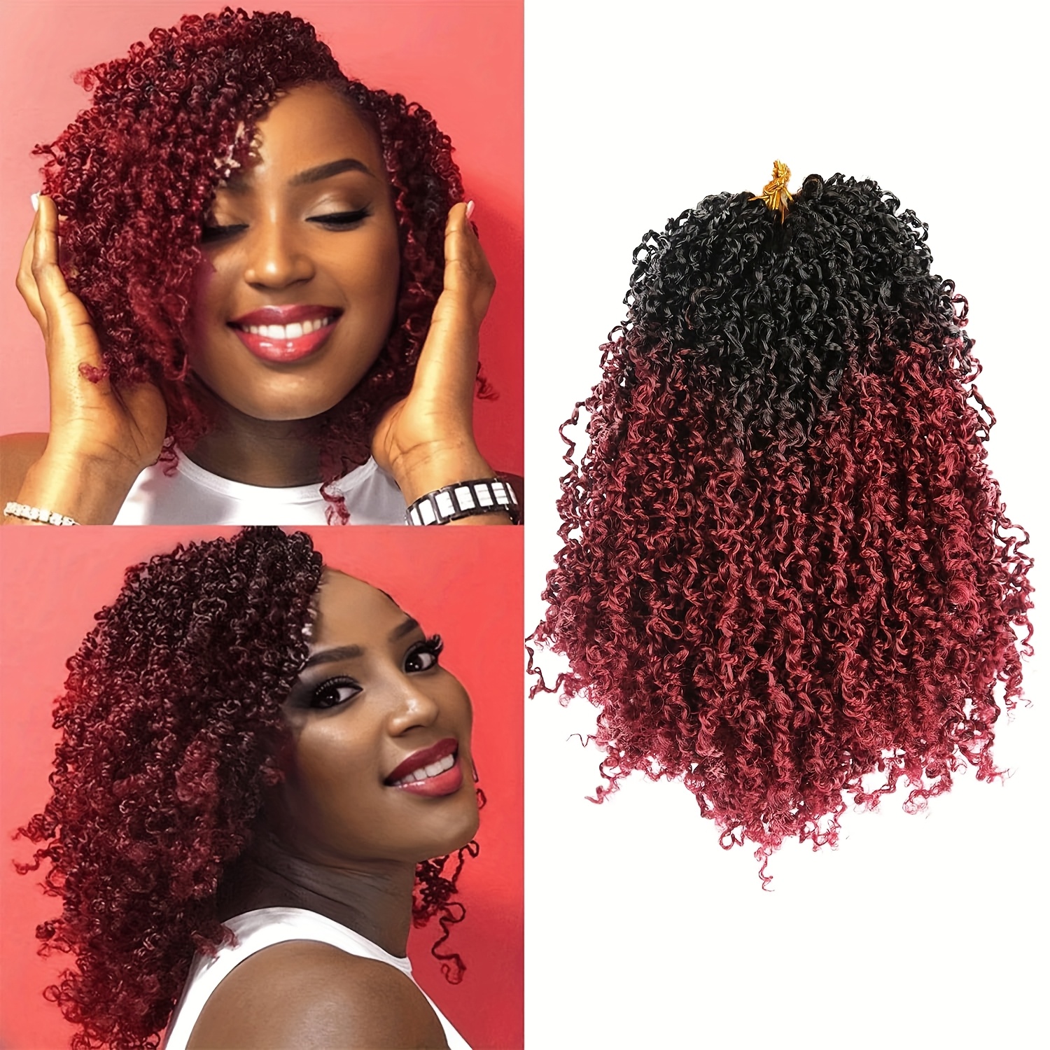 TEMU Twist Crochet Hair 1 Pack (30 Strands Total) Pre Loop Pre Twisted Twist Crochet Braids Hair For Women Pre Looped Spring Twists Crochet Hair With