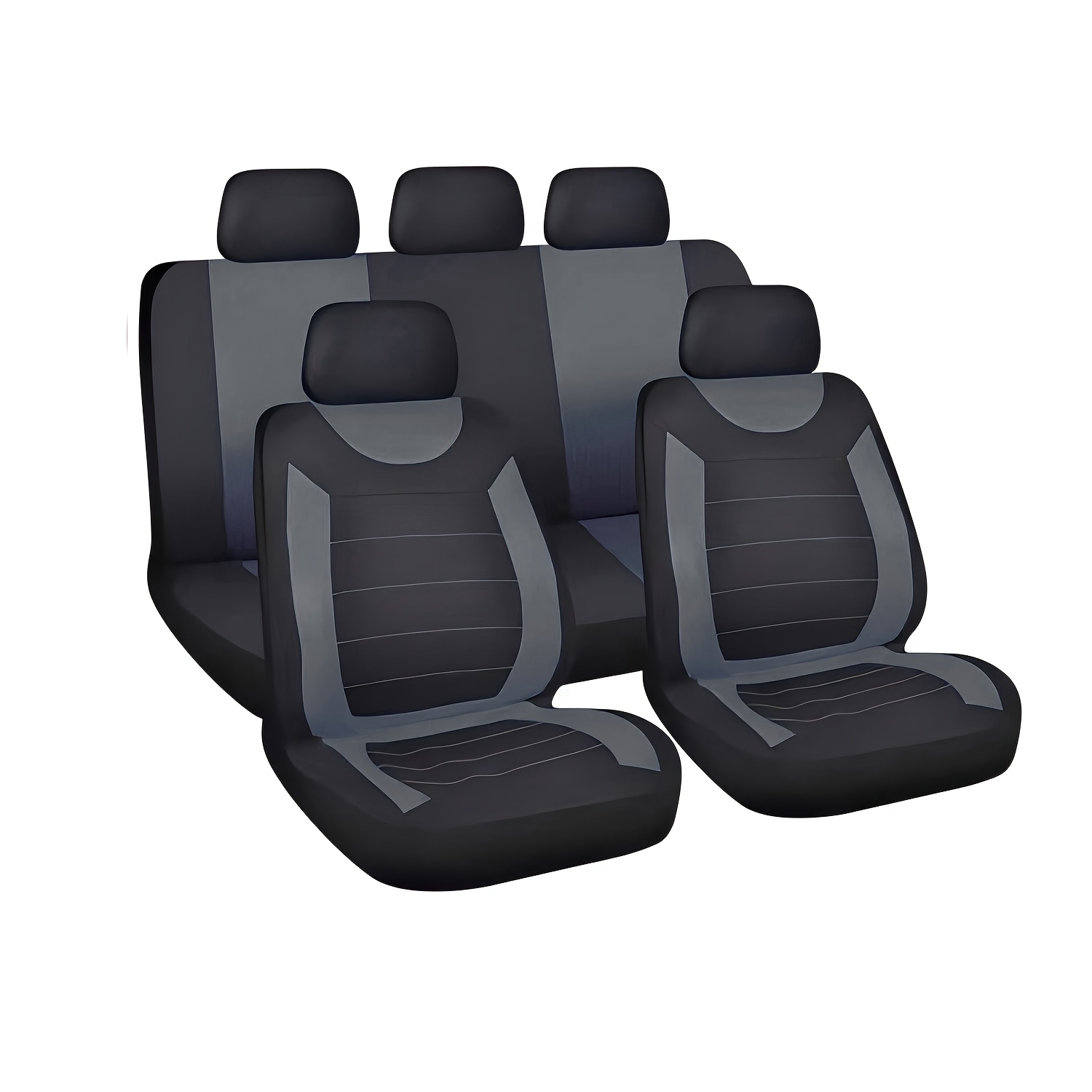 TEMU Car Full Seat Cover Set, Polyester Mesh Fabric 5-seat Car Seat Covers, Car Interior Seat Protectors, Full Coverage Car Seat Covers, Unisex