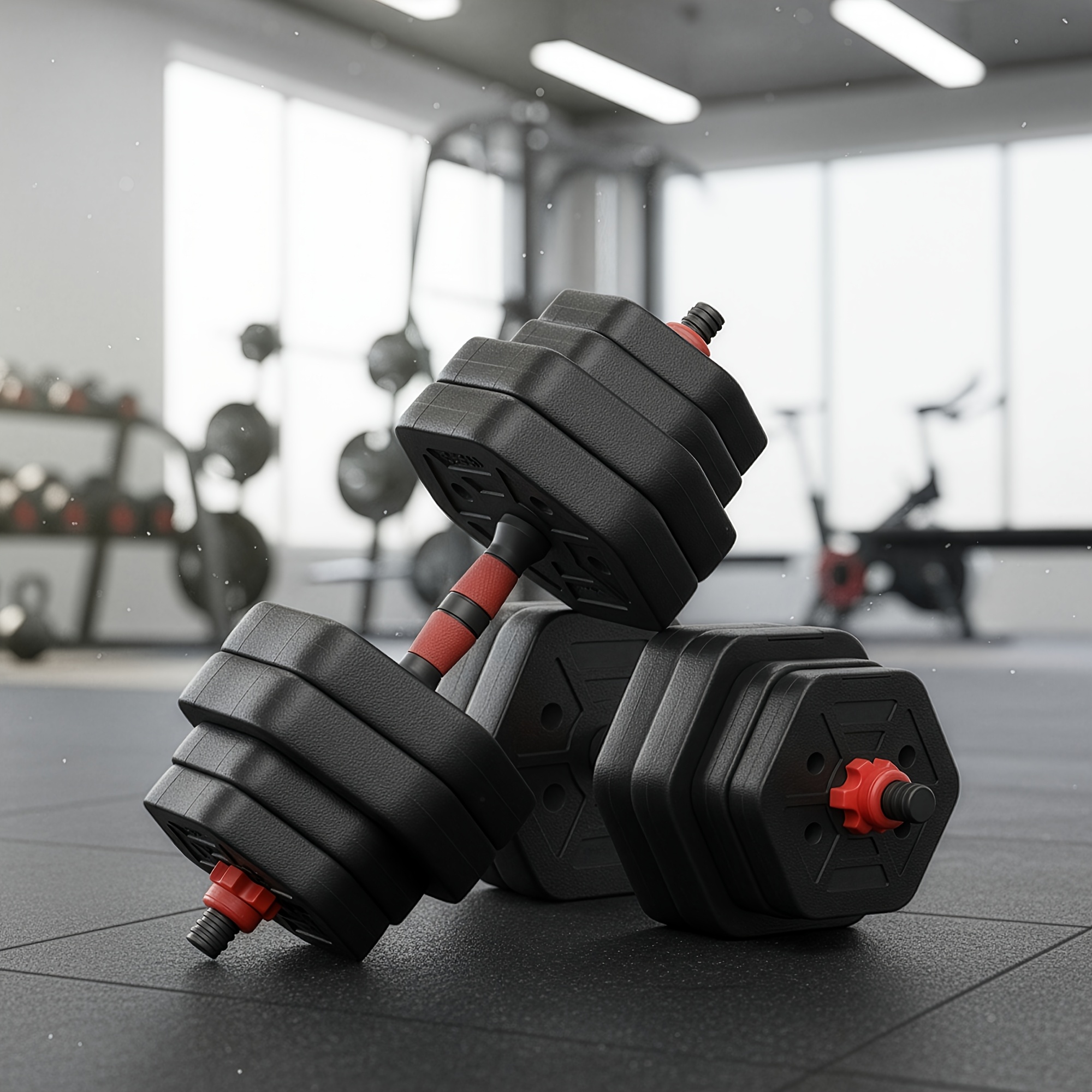 TEMU Kit di aggiornamento fitness, manubri esagonali con di collegamento, 30 kg, per allenamento a casa o in palestra