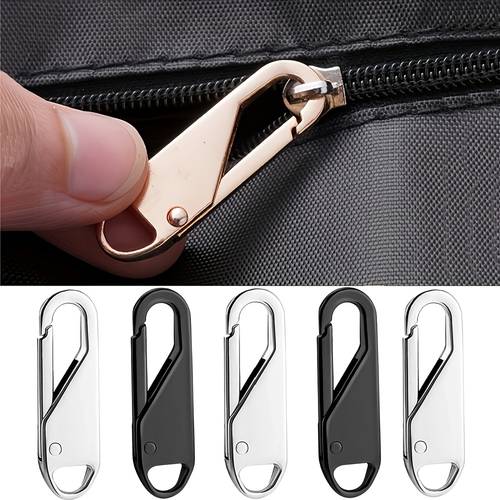 5 pack random color zipper pull replacements zipper repair kit for travel bags clothing handicrafts jackets backpacks and handbags plastic material detachable head