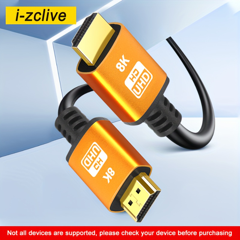 i zclive 8k high speed 2.1 cable aluminum alloy, male to male cable, 2.1/2.0 cable, 8k@ & 4k@120hz cable, hdr, 3d, 2160p, 1080p, arc, hdr. cables for monitors, compatible for ps5, ps4, uhd tv and pc. cables for monitors, for tv, , switch. Детали за производот 0