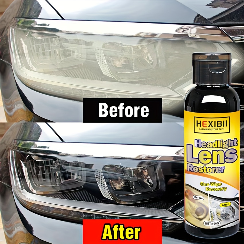 Car Headlight Restoration Kit - Crystal Clear Coating For Oxidation, Yellowing & Scratch Repair