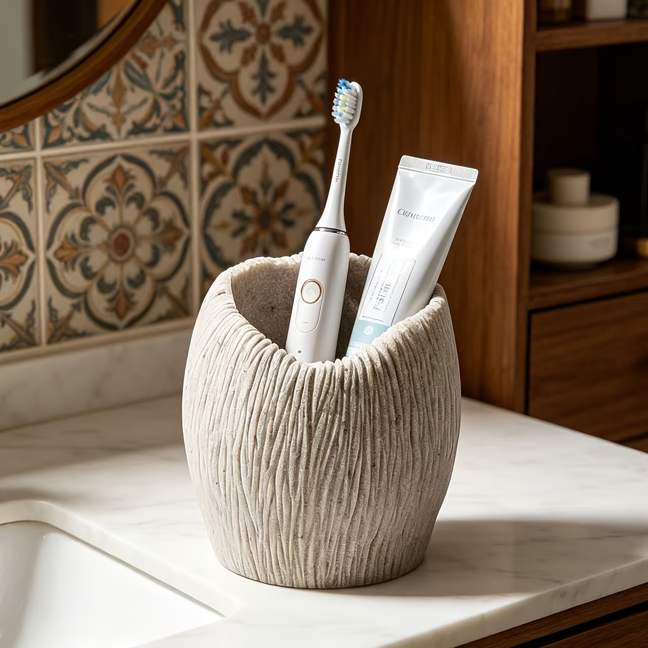 Resin Toothbrush Rack Bathroom Electric Toothbrush Storage Rack Bathroom Toothpaste Storage Rack
