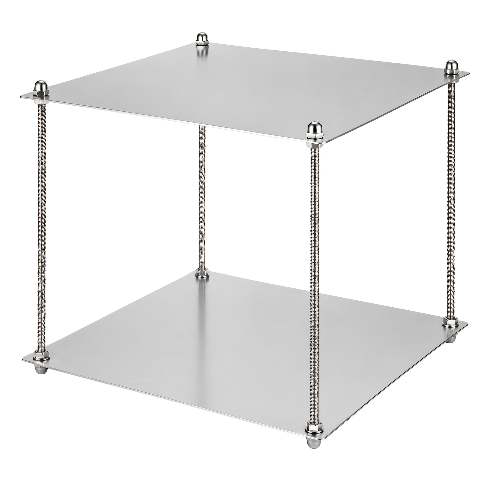 Steel Cube Shelf, Industrial Display Shelf, Freestanding Storage Cube, Side Shelf For Living Room Bedroom Office Plants And Decoration