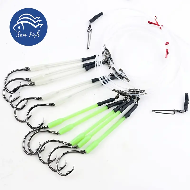 set drop fishing rigs featuring 5 demon circle hooks - Temu set drop fishing rigs featuring 5 demon circle hooks - Temu