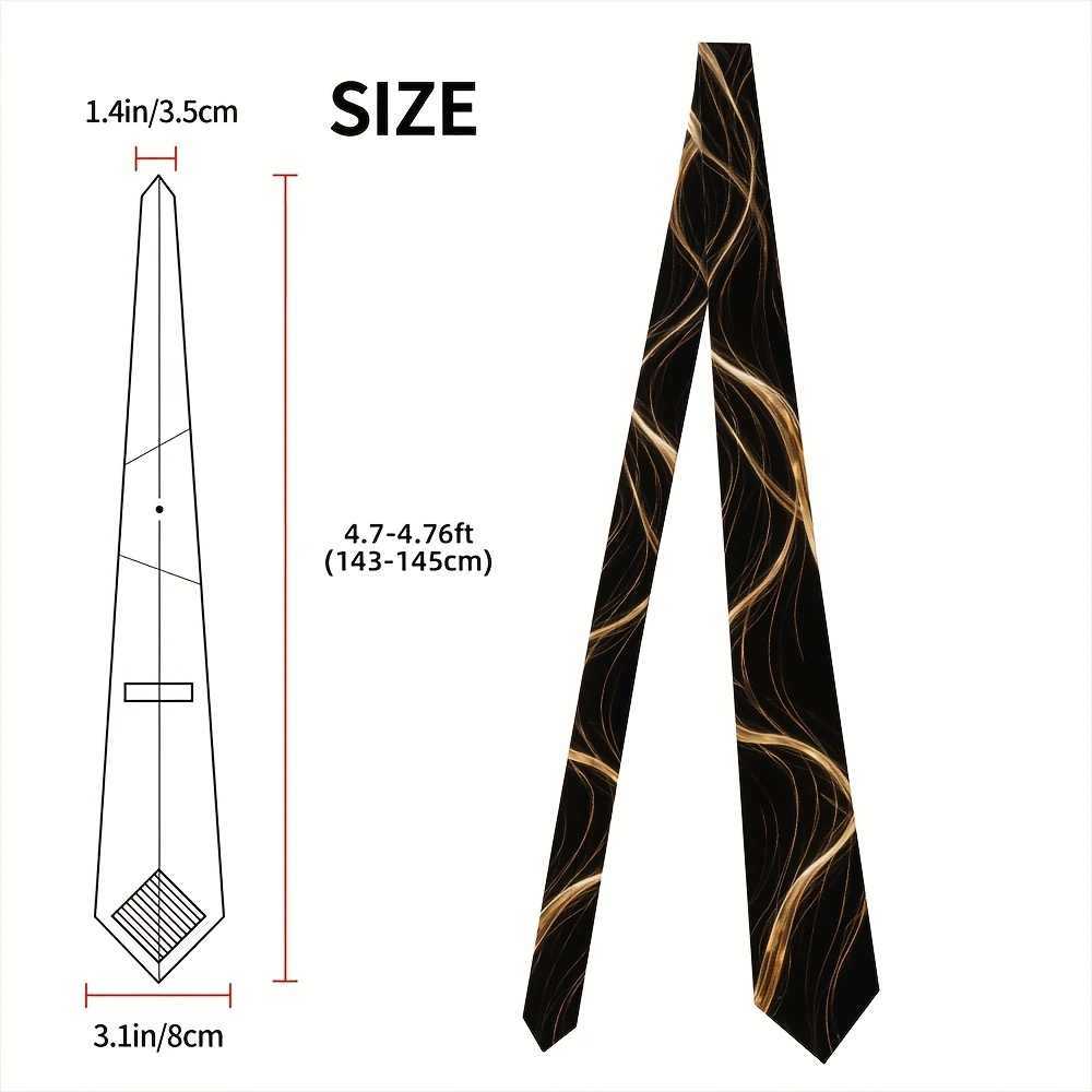 TEMU 1 da con un design astratto di linee dorate e nere, realizzata in tessuto , facile da mantenere, stampata per sacchetti regalo per le feste o