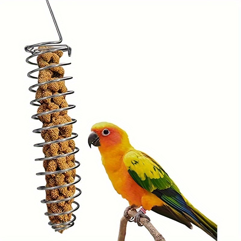 

Stainless Steel Parrot Feeder - Outdoor Bird Feeding Spiral Design, Basket For Small Pets, Pet Nourishment Solution | Design | Stainless Steel Construction, Bird Feeders For Outside