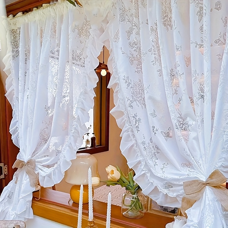 E-shop Neuer hohler Schmetterling, transparente Vorhang, Gardinen, Wohnzimmer, Schlafzimmer, Dekor, transparenter Fensterschal, Vorhang,