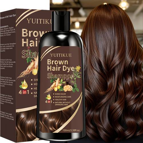 brown hair dye shampoo natural plant formula the scalp effects covers white hair neutral hair product fashionable natural icon moisturizing and protecting the scalp